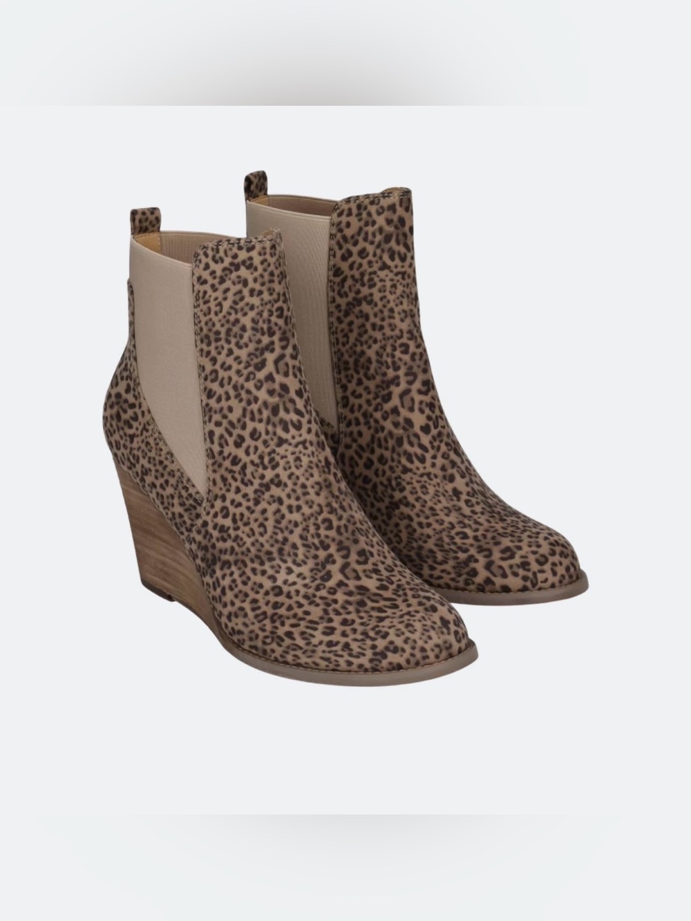 Wedge Ankle Boots - Leopard Print - Size Women’s 9.5